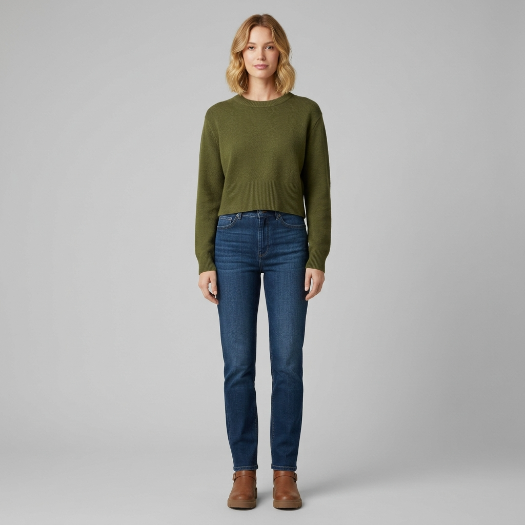 Damen Strickpullover in Grün – Weich, warm und modern