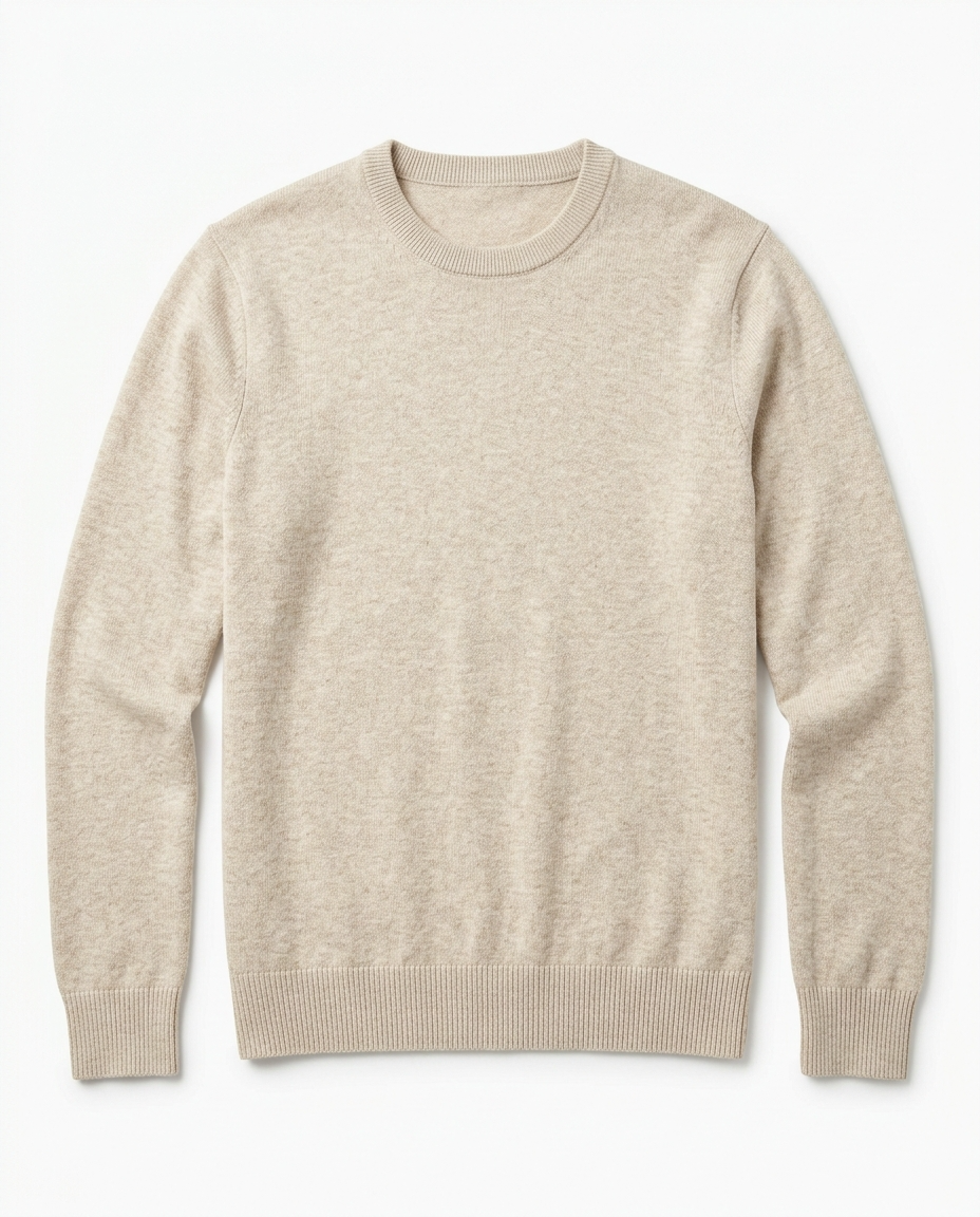 Der Elegante Merino-Mix Pullover "Alpenruh" in Beige
