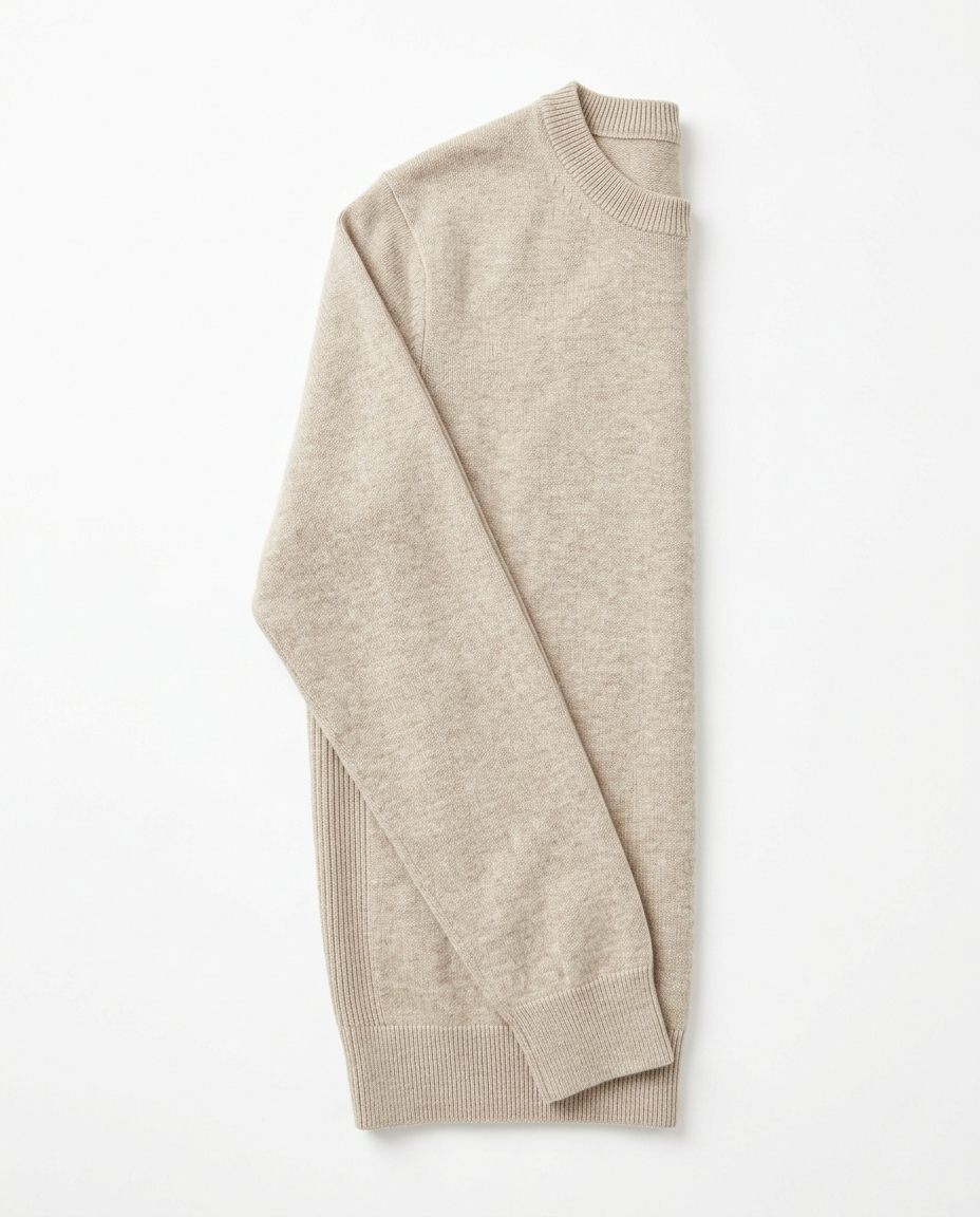 Der Elegante Merino-Mix Pullover "Alpenruh" in Beige